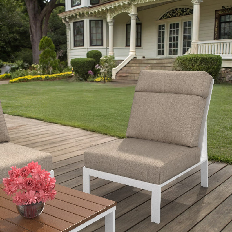 NorthCape International Ashford Aluminum Outdoor Sectional Middle Chair