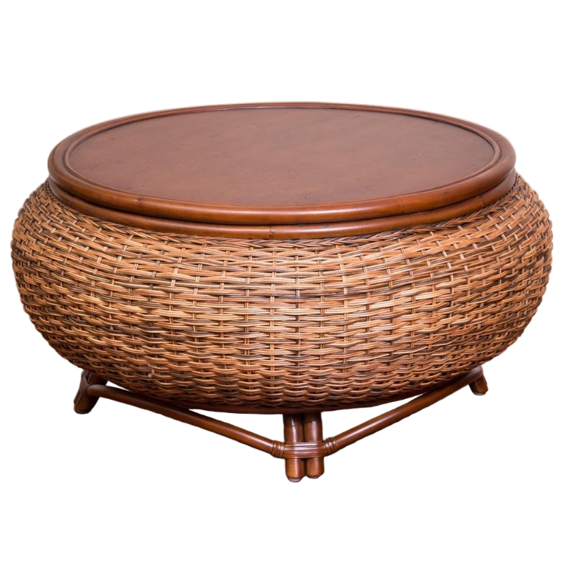 Alexander & Sheridan Bermuda Natural Rattan Indoor Cocktail Table
