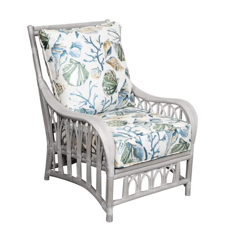 Alexander & Sheridan Cuba Rattan Indoor Lounge Chair with Cushion