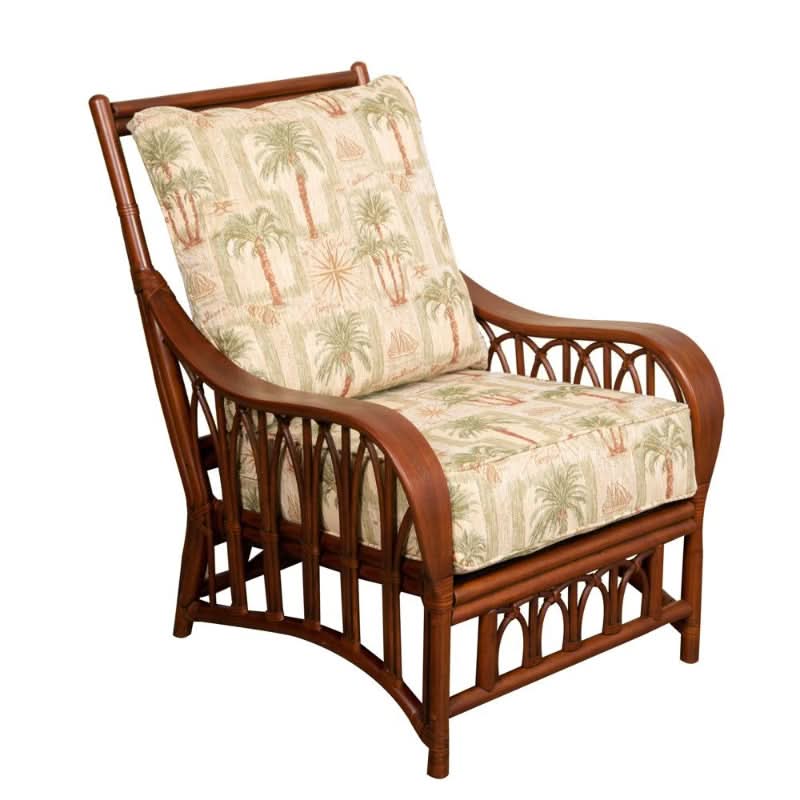 Alexander & Sheridan Cuba Rattan Indoor Lounge Chair with Cushion