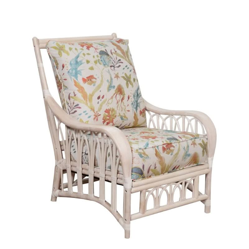 Alexander & Sheridan Cuba Rattan Indoor Lounge Chair with Cushion
