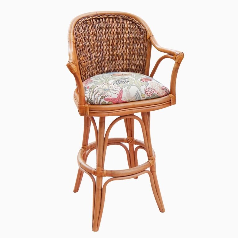 Alexander & Sheridan Panama Rattan Indoor 30" Bar Stool