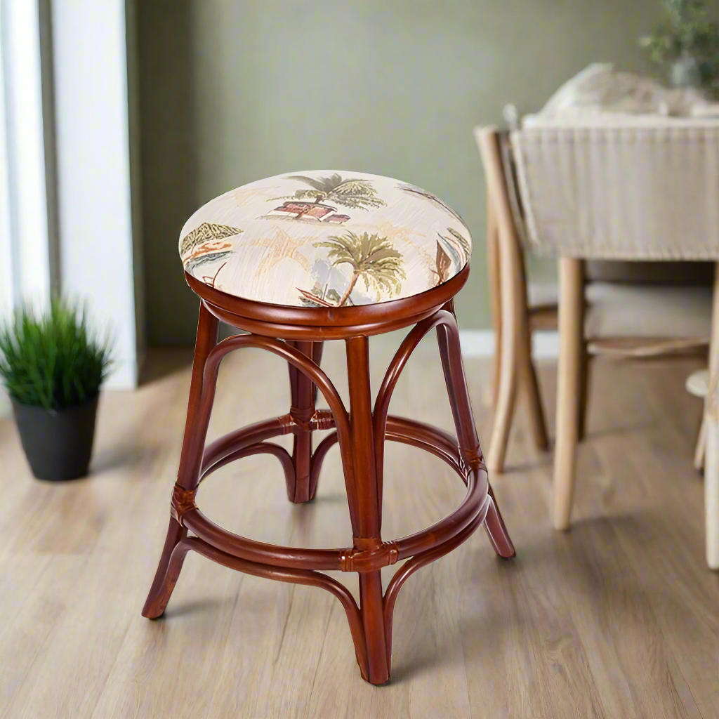 Alexander & Sheridan Universal Rattan Indoor 24" Backless Bar Stool