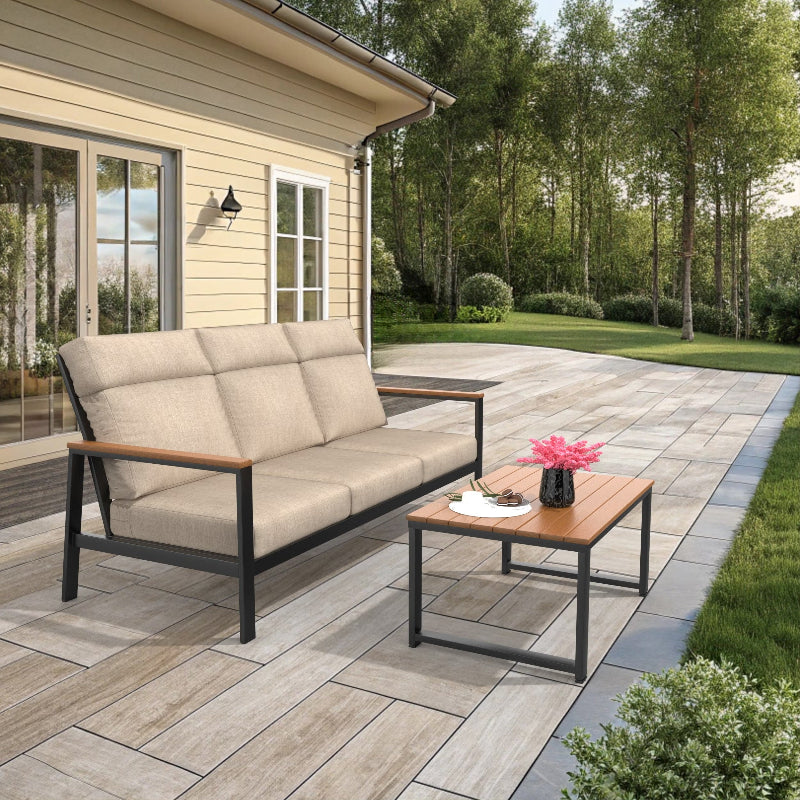 NorthCape International Windsor Aluminum Outdoor Sofa Patio Set