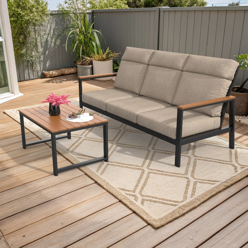 NorthCape International Windsor Aluminum Outdoor Sofa Patio Set