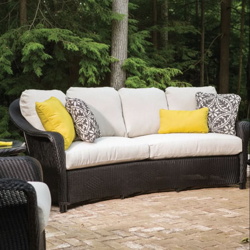 Lloyd Flanders Reflections Wicker Outdoor Crescent Sofa