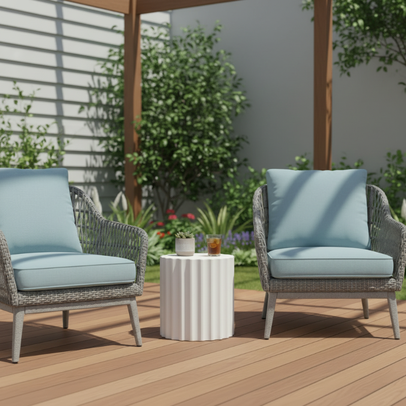 Sunset West Athena Concrete Outdoor End Table