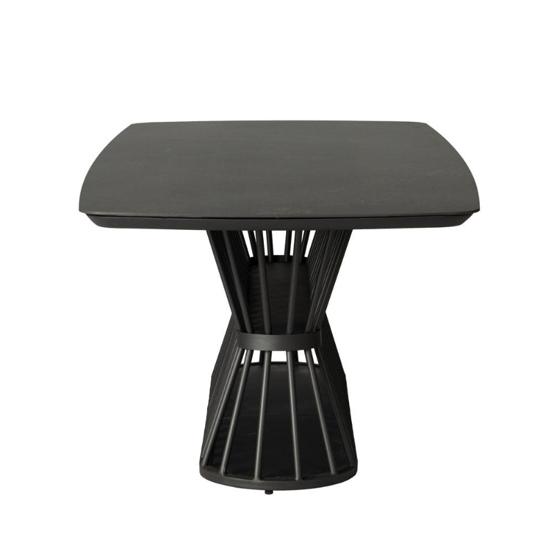 Lloyd Flanders Escape Aluminum Outdoor 86.5" Boat‑Shaped Dining Table