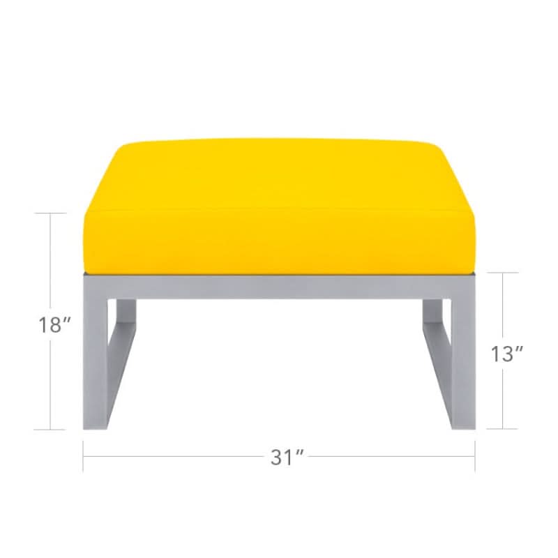 DecoScape Modera Aluminum Outdoor Ottoman