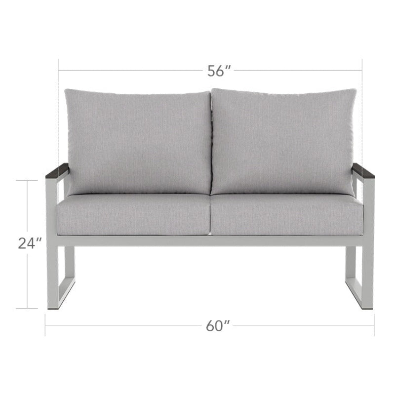 DecoScape Modera Aluminum Outdoor Loveseat