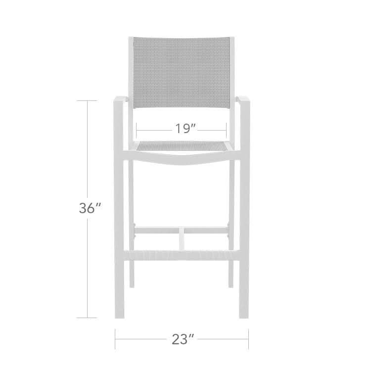 DecoScape Fusion Aluminum Sling Outdoor Bar Arm Chair