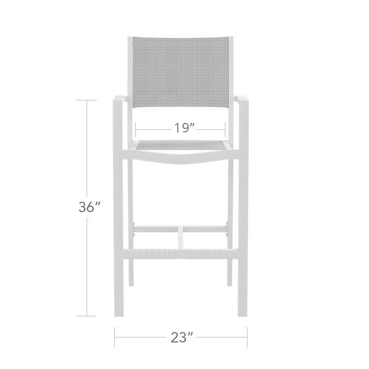 DecoScape Fusion Aluminum Sling Outdoor Bar Arm Chair