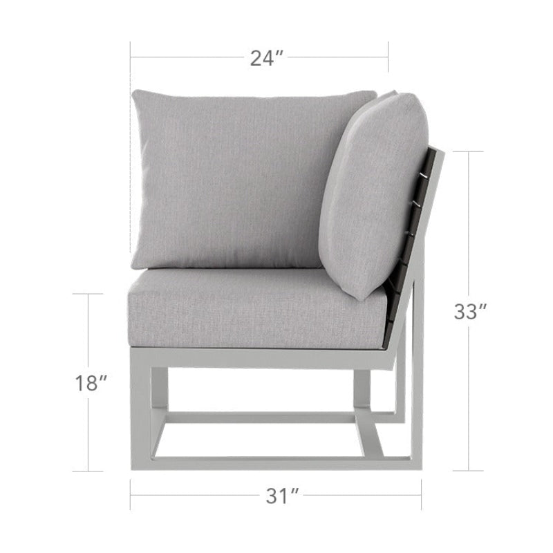 DecoScape Modera Aluminum Outdoor Sectional Corner