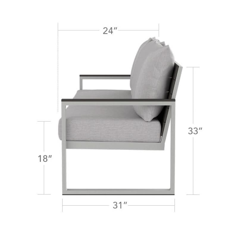 DecoScape Modera Aluminum Outdoor Sofa