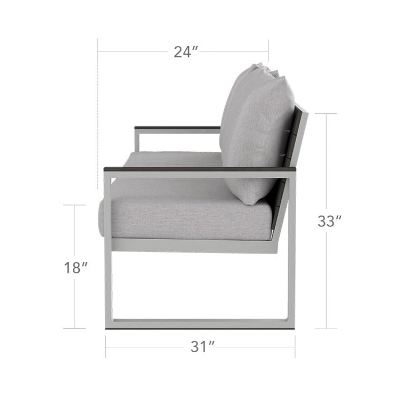 DecoScape Modera Aluminum Outdoor Sofa