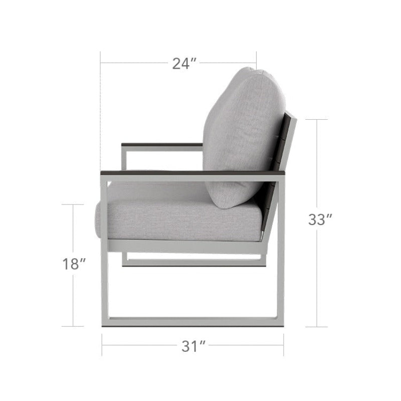 DecoScape Modera Aluminum Outdoor Loveseat