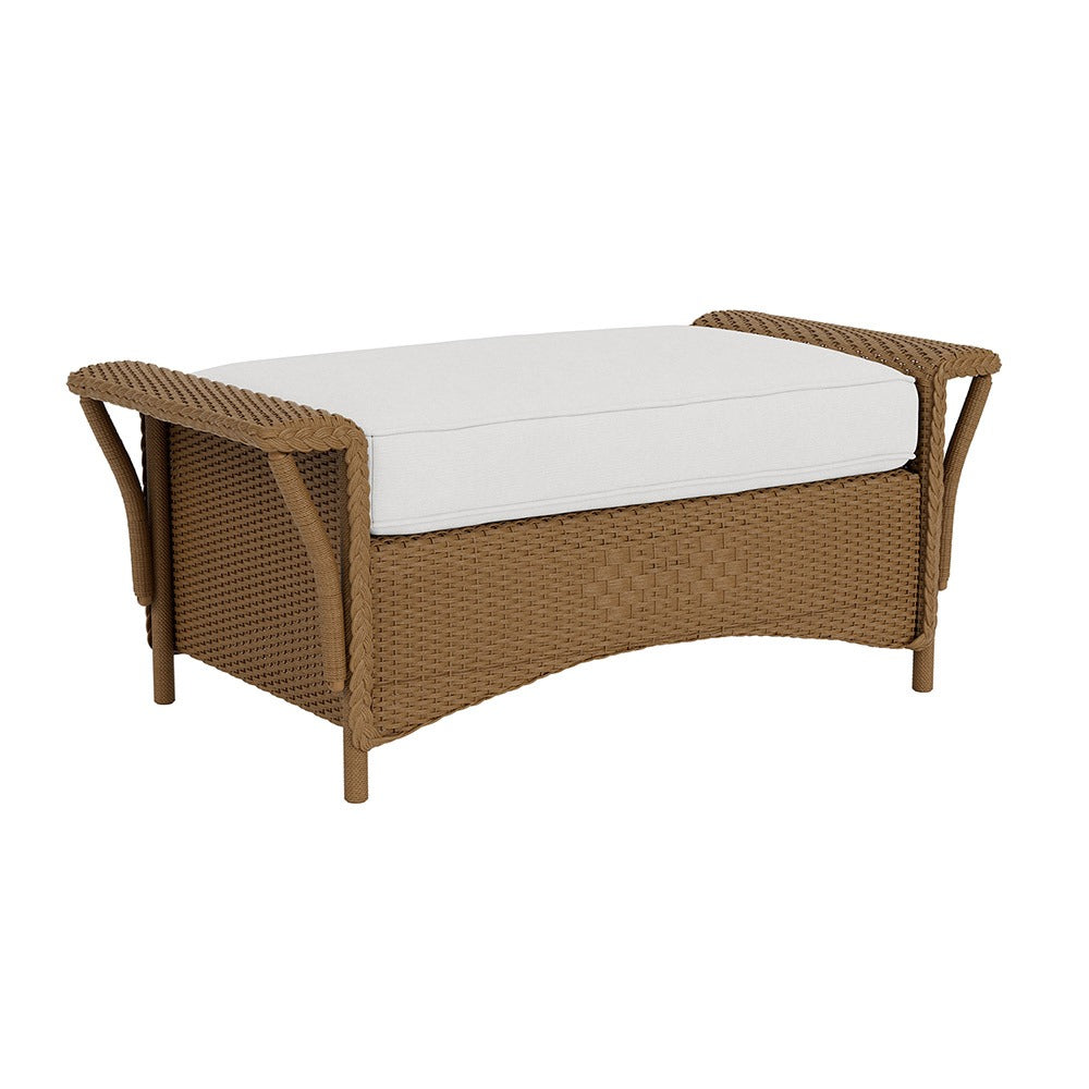 Lloyd Flanders Nantucket Wicker Outdoor Large Ottoman
