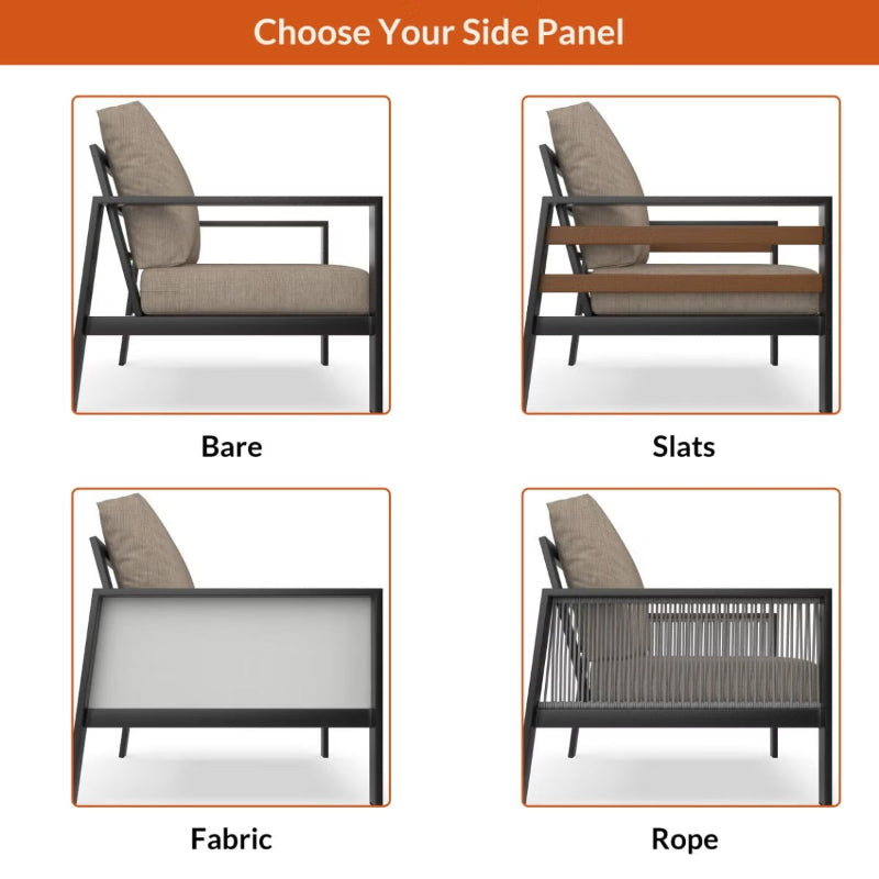 Forever Patio Hanover Aluminum Outdoor 3-Seater Sofa