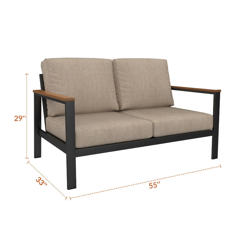 Forever Patio Hanover Aluminum Outdoor Loveseat