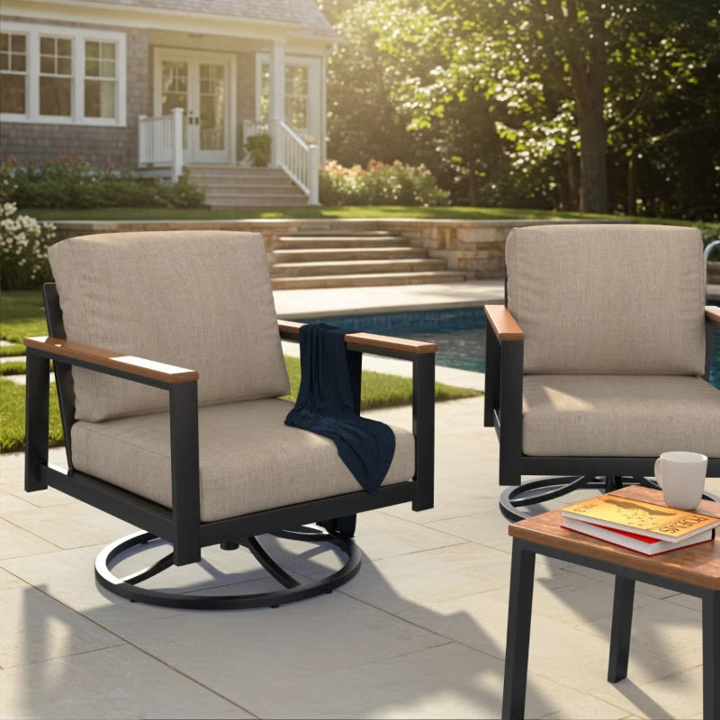 Forever Patio Hanover Aluminum Outdoor Swivel Rocking Chair