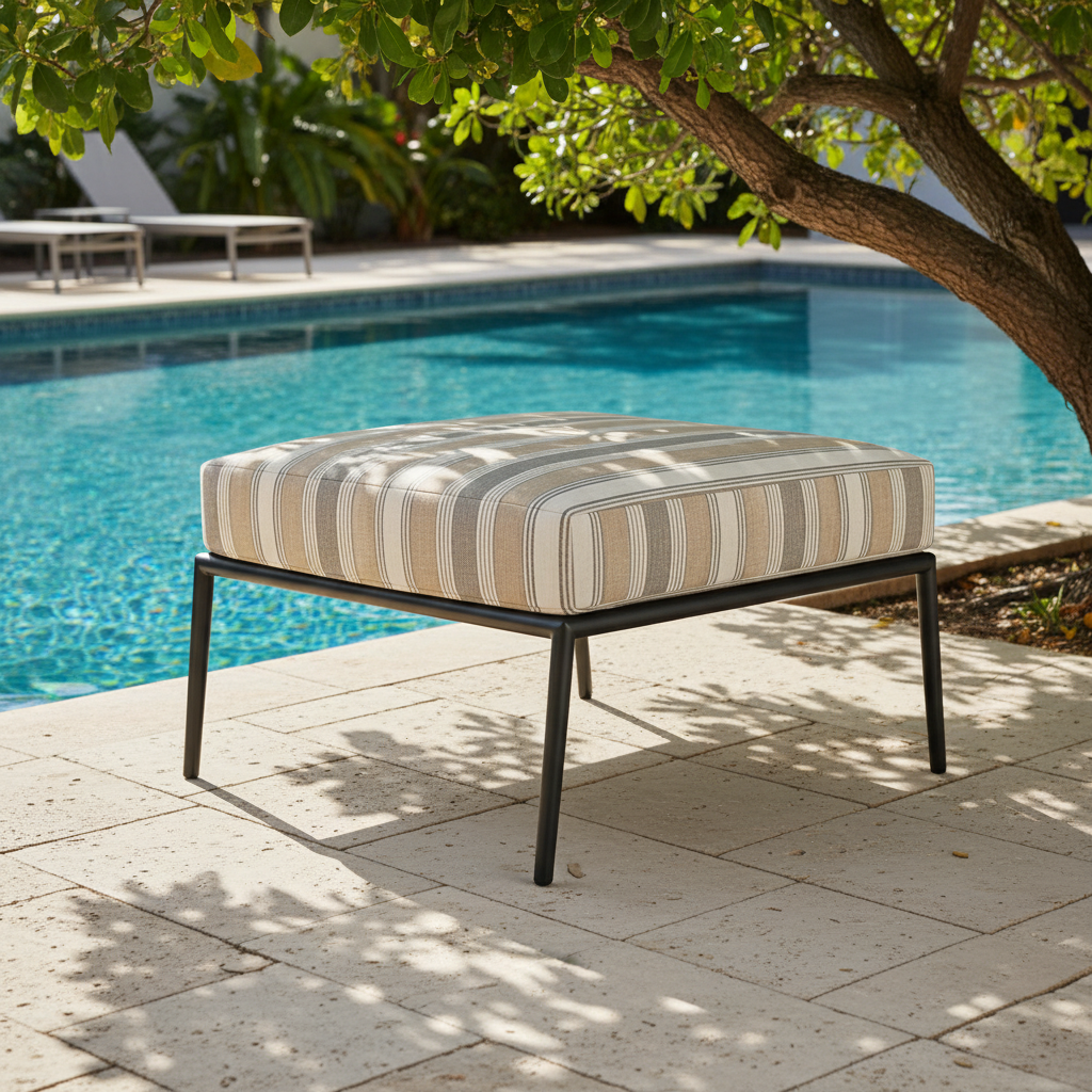 Lloyd Flanders Escape Aluminum Outdoor Ottoman