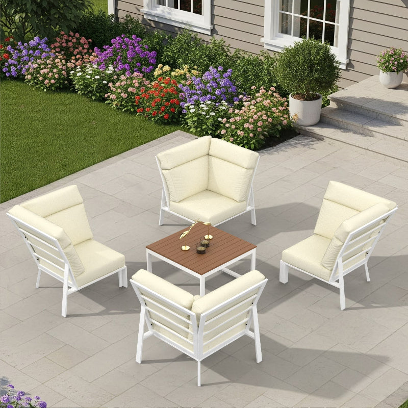 NorthCape International Ashford Aluminum Outdoor Sectional 90 Degree Corner Chair