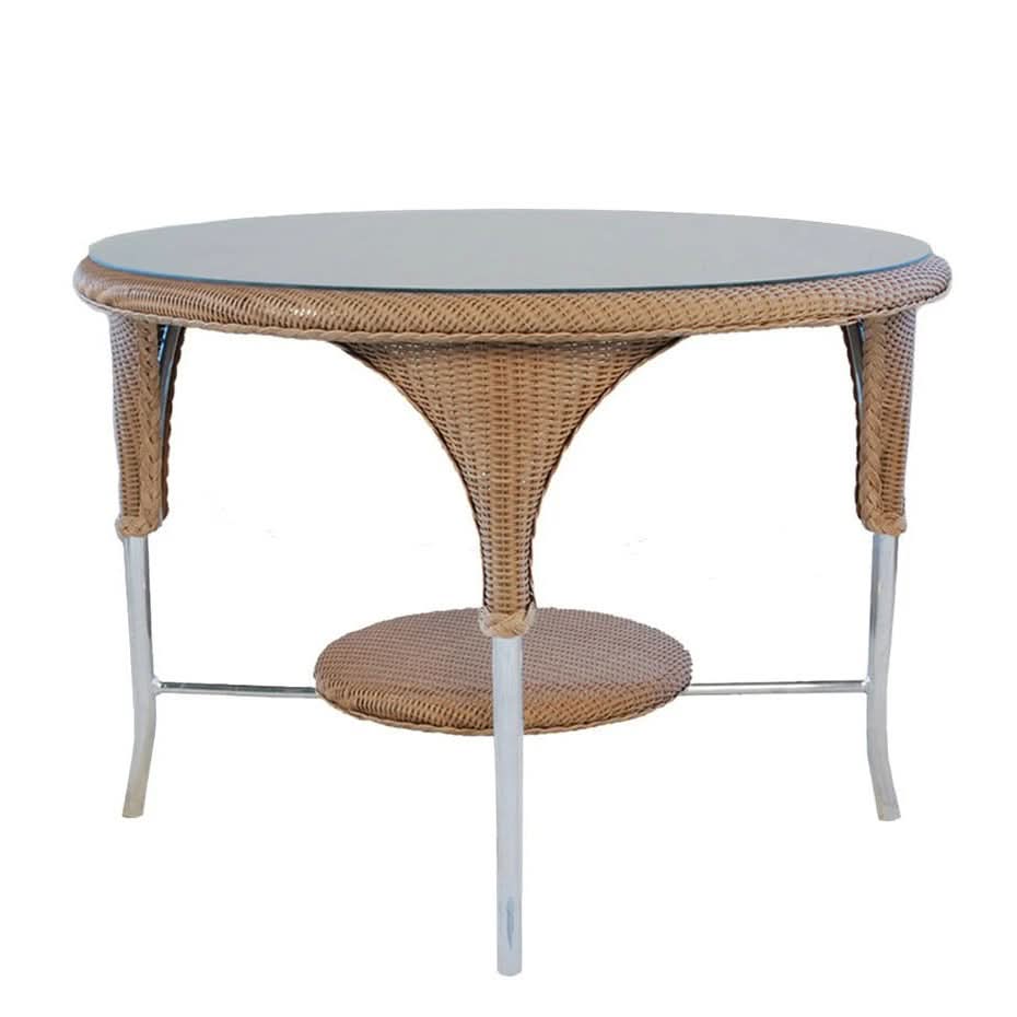 Lloyd Flanders Loom Wicker Outdoor 42" Round Dining Table