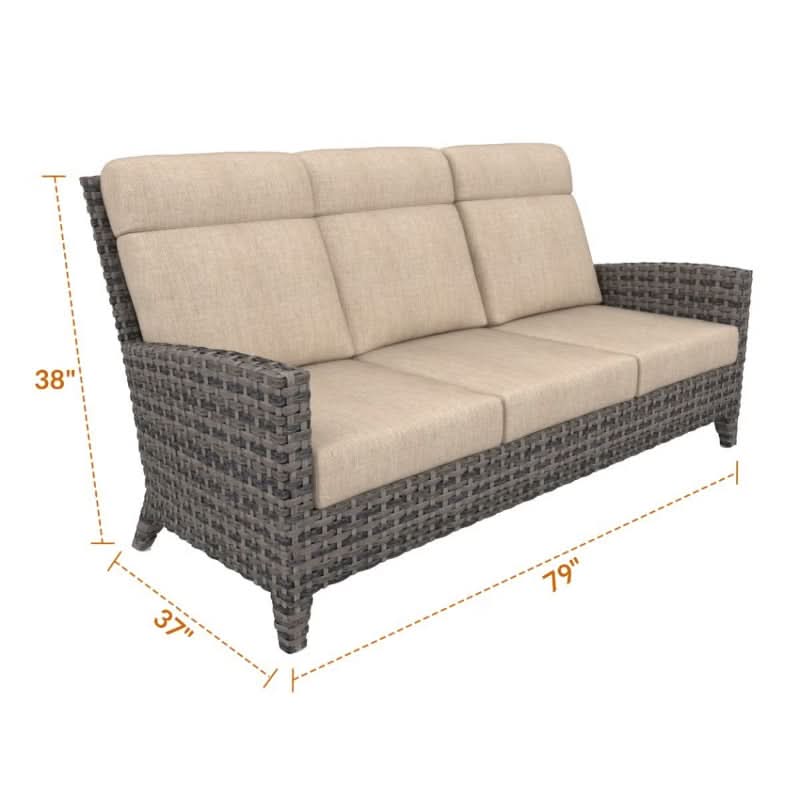 Forever Patio Cavalier Wicker Outdoor 3-Seater Sofa