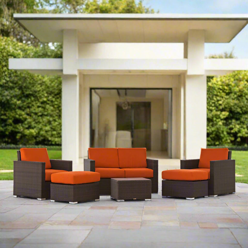 DecoScape Lucaya Wicker Outdoor 4-Person Lounge Set