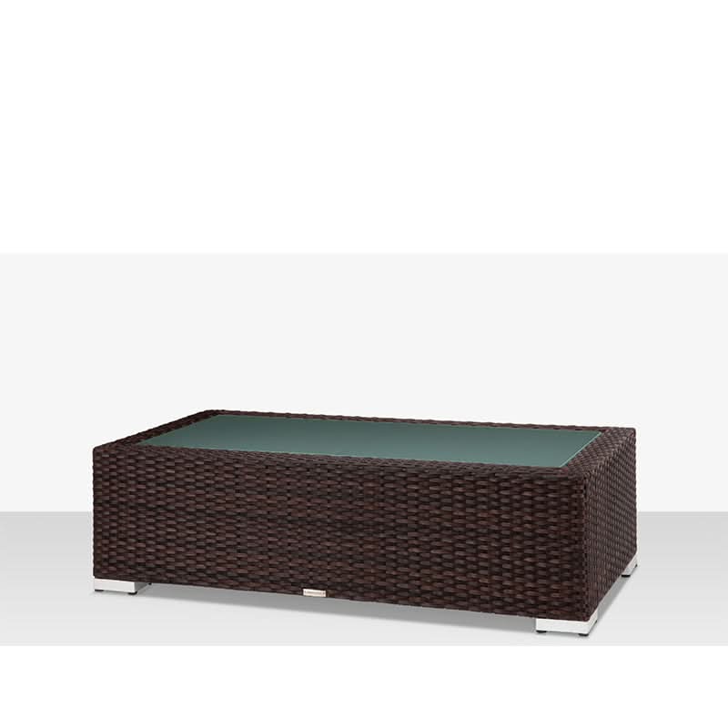 DecoScape Lucaya Wicker Aluminum Outdoor Rectangular Coffee Table