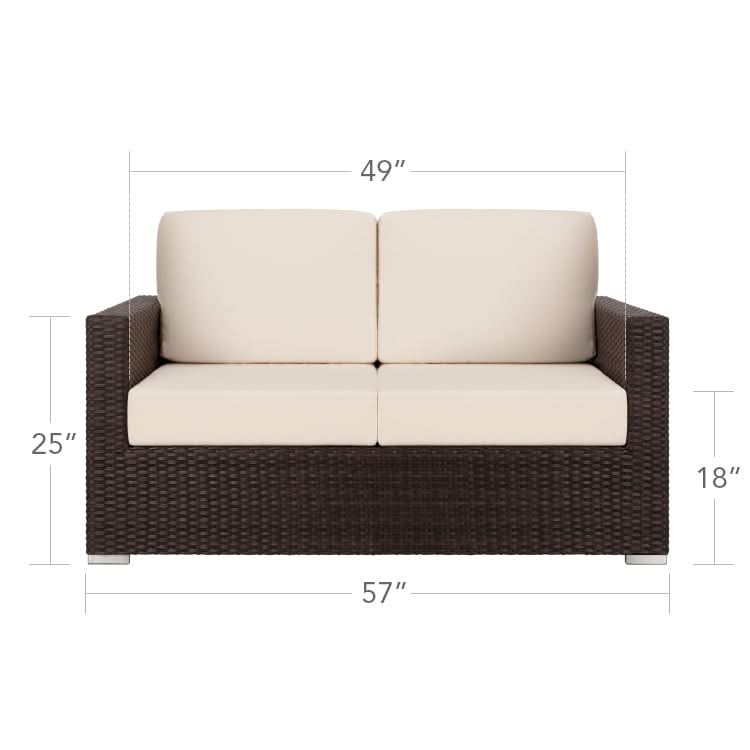 DecoScape Lucaya Wicker Outdoor Loveseat