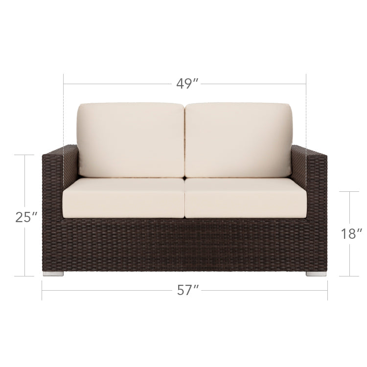 DecoScape Lucaya Wicker Outdoor Loveseat