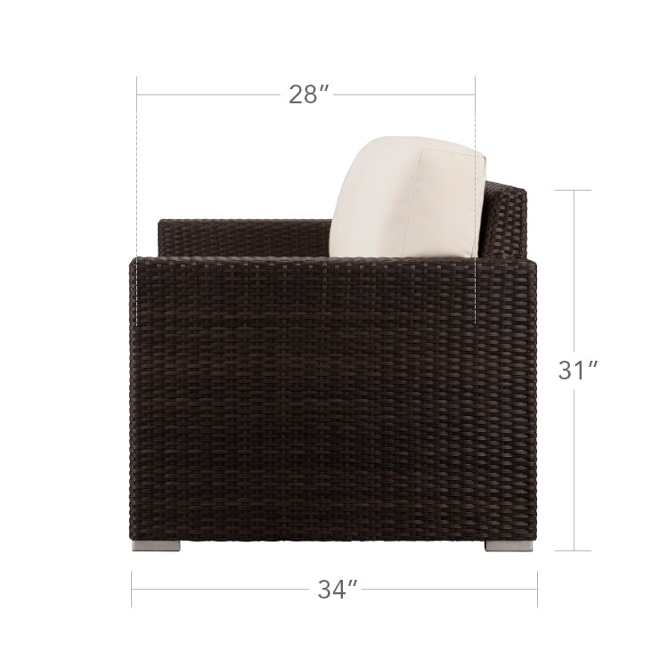 DecoScape Lucaya Wicker Outdoor Loveseat
