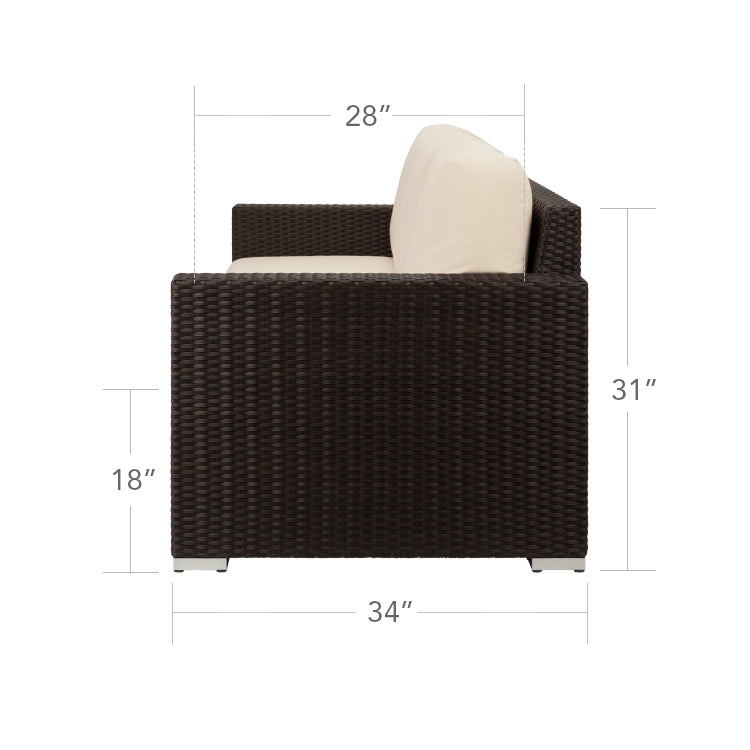DecoScape Lucaya Resin Wicker Sofa