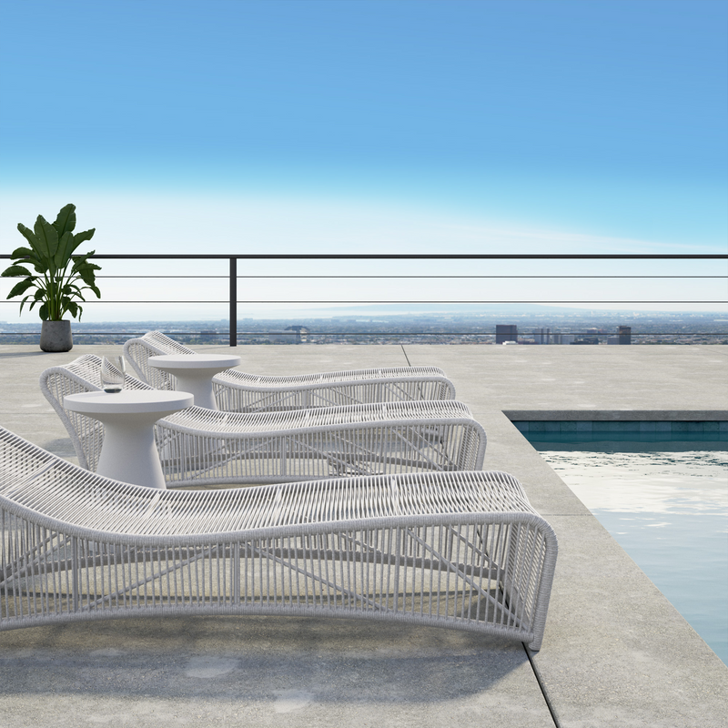 Sunset West Miami Rope Aluminum Cushionless Chaise