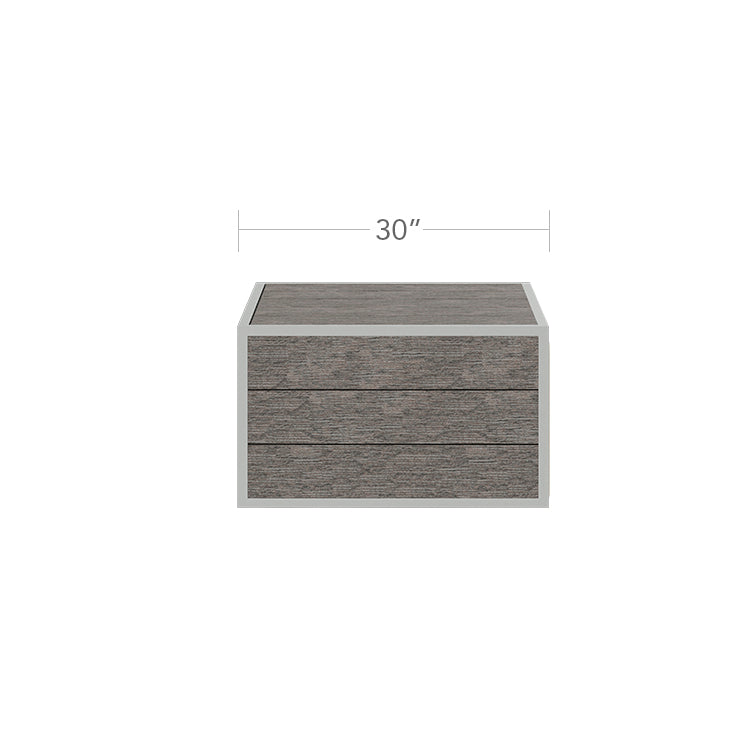 DecoScape MOD Aluminum Composite Outdoor Ottoman Slatted