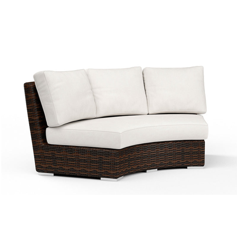 Sunset West Montecito Wicker Outdoor Curved Loveseat