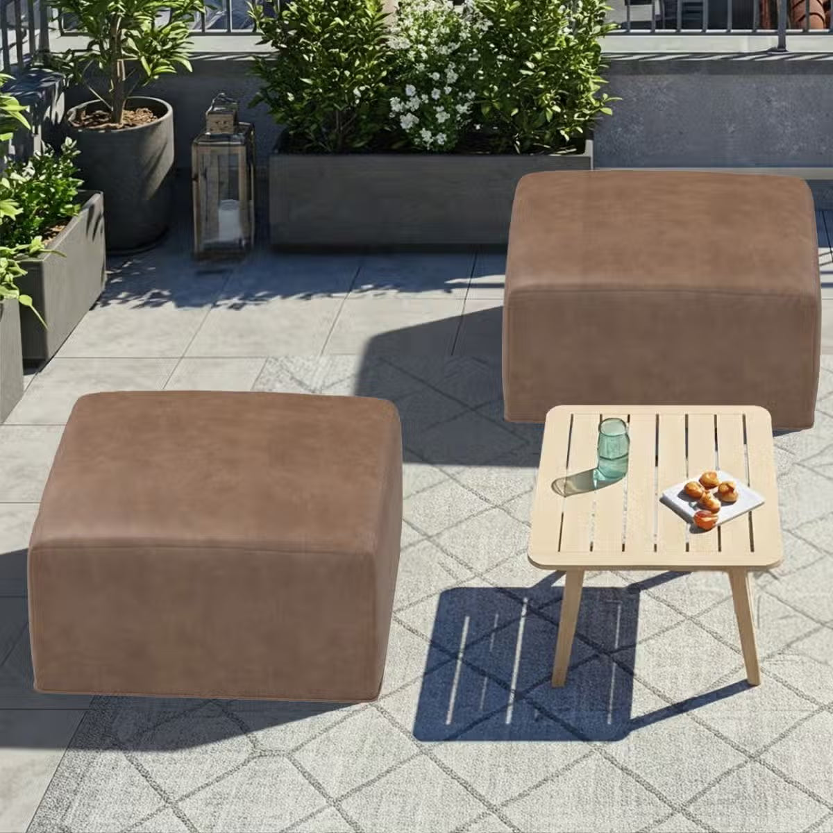 Forever Patio Murano Outdoor Square Ottoman