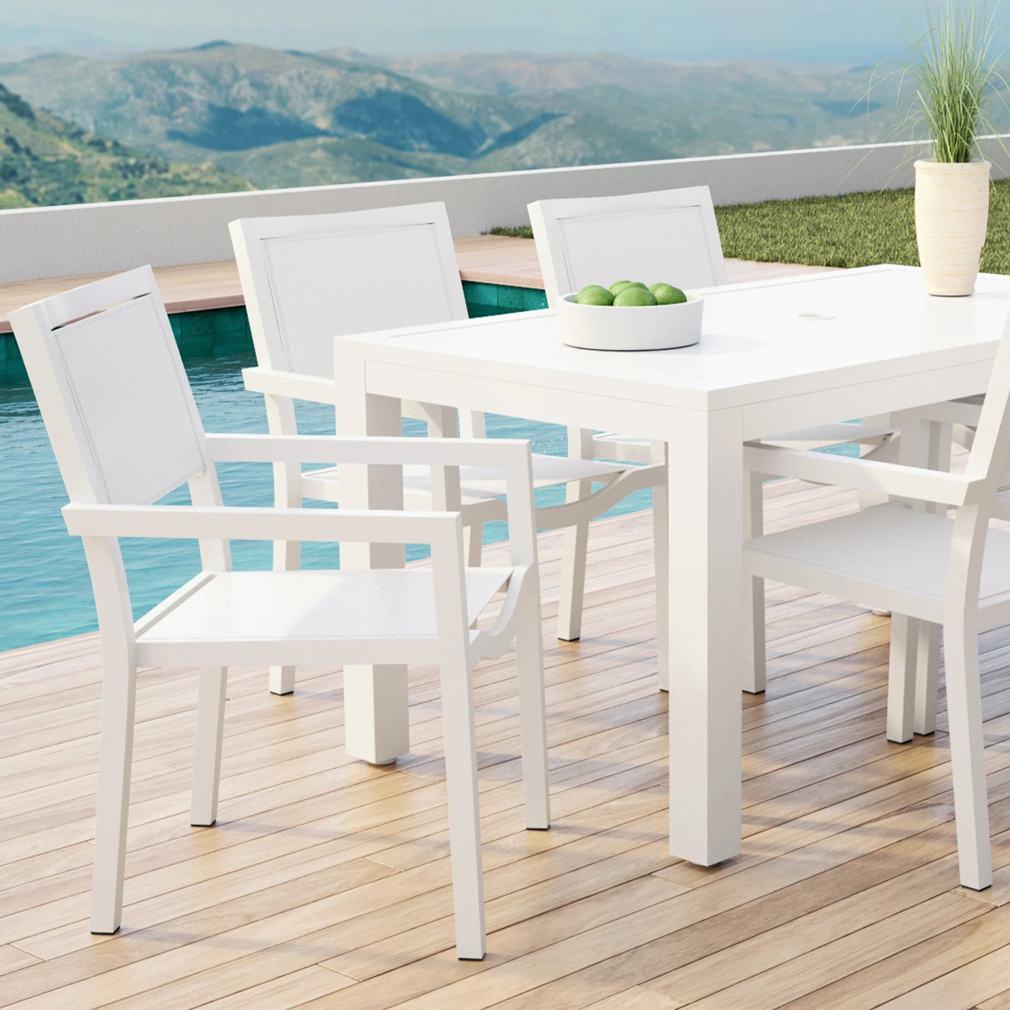 Sunset West Naples Aluminum Outdoor Square 36" Dining Table