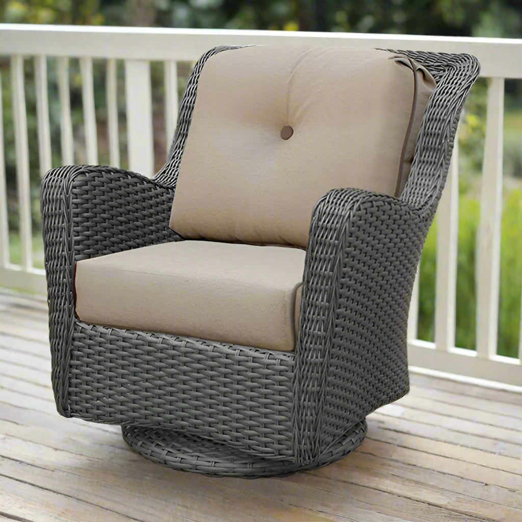 NorthCape International Richmond Wicker Outdoor Swivel Glider Chair