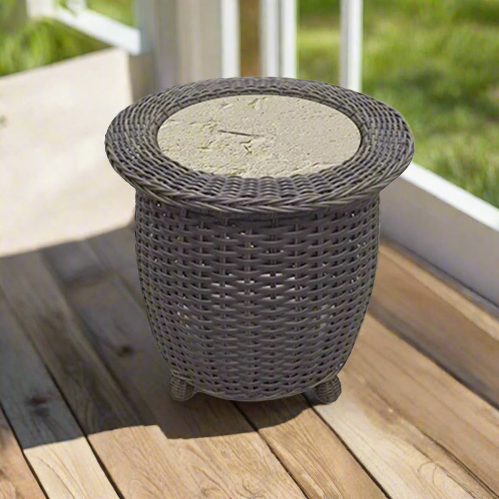 NorthCape International Richmond Wicker Outdoor End Table