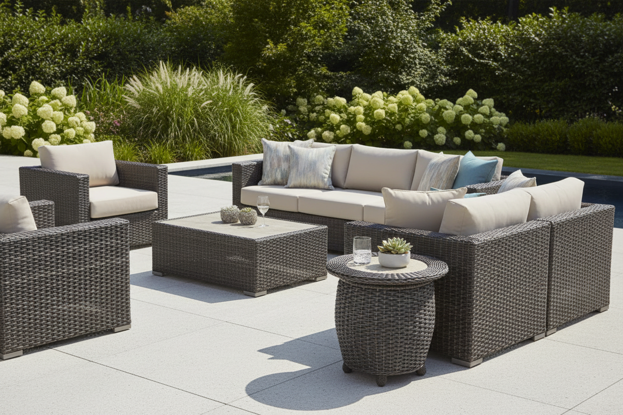 NorthCape International Richmond Wicker Outdoor End Table