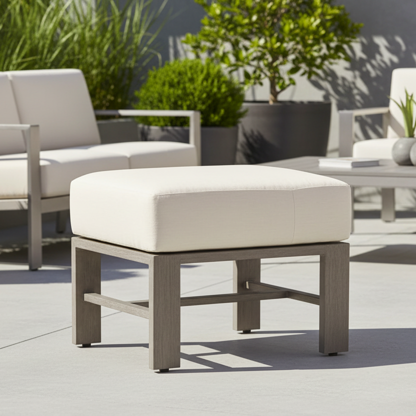 Sunset West Laguna Aluminum Outdoor Ottoman