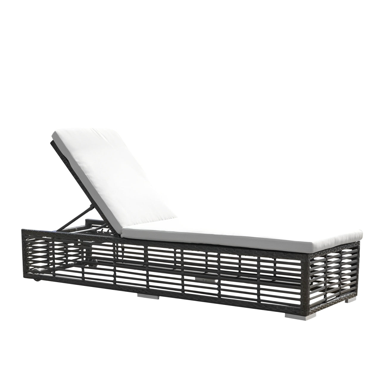 Panama Jack Graphite Chaise Lounge with Wheels and Cushion