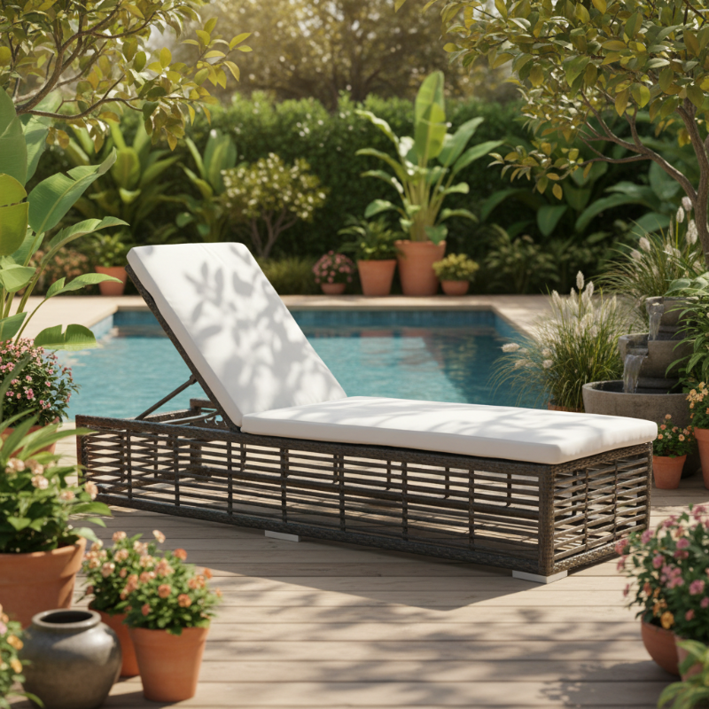 Panama Jack Graphite Aluminum Outdoor Chaise Lounge with Wheels and Cushion