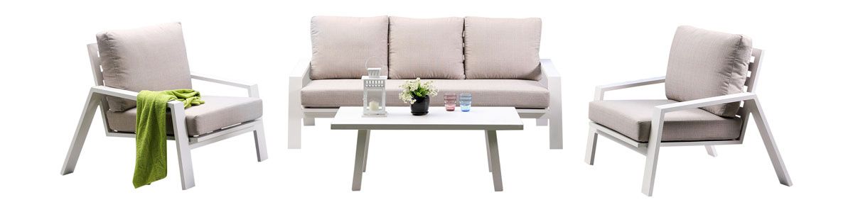 Panama Jack Mykonos Aluminum Outdoor 5-Person Seating Set with Cushions