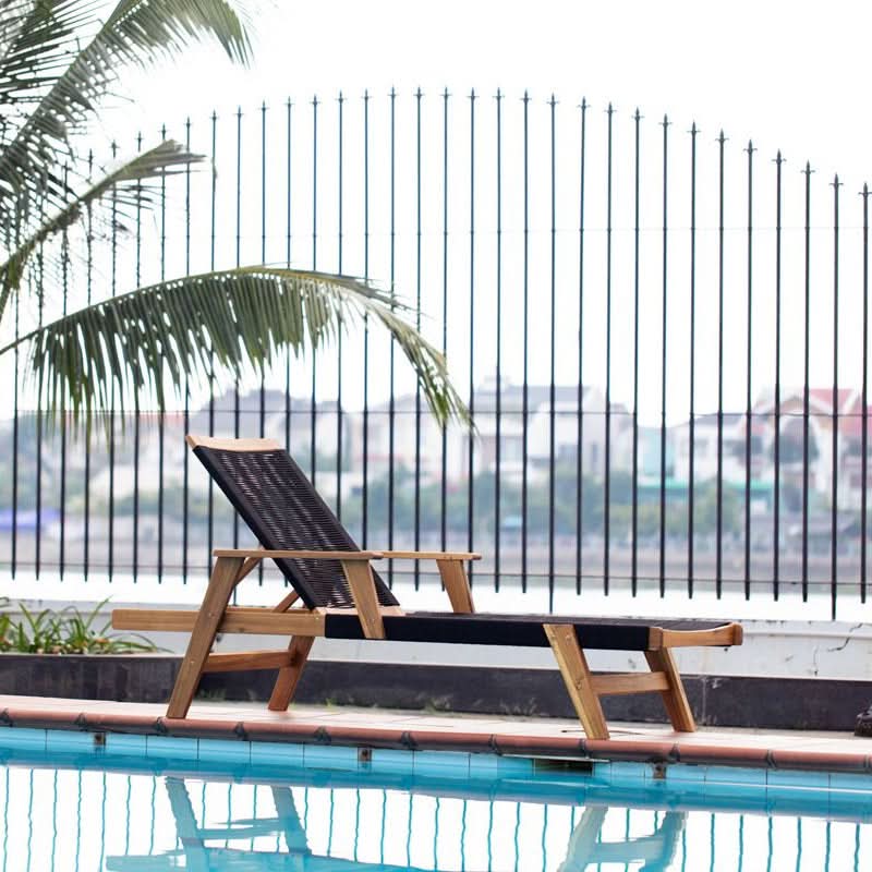 Panama Jack Laguna Acacia Wood Outdoor Chaise Lounge