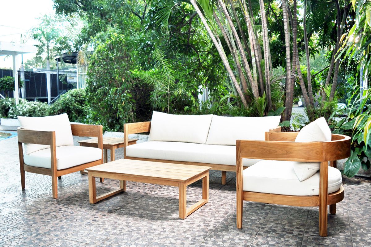 Panama Jack Bali Teak Cushion 5-Piece Lounge Set