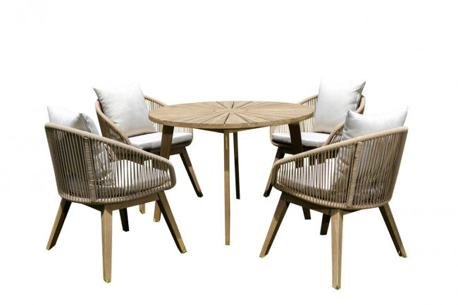 Panama Jack Cabo Wicker Outdoor 4-Person Dining Set