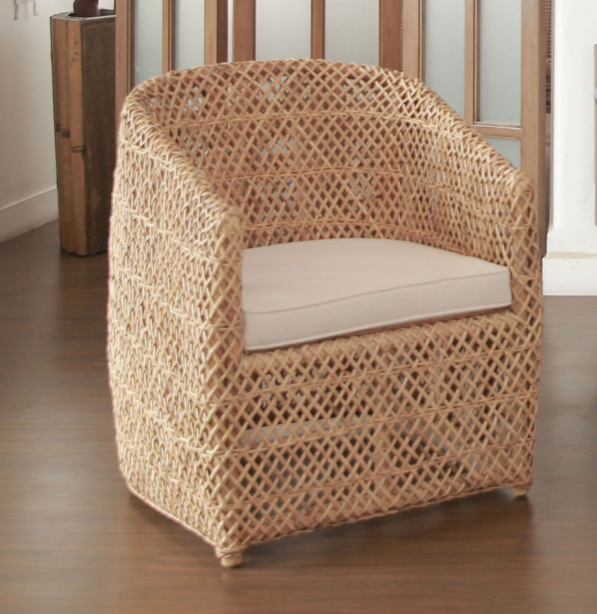 Panama Jack Sumatra Outdoor Wicker Barrel Chair with Cushions